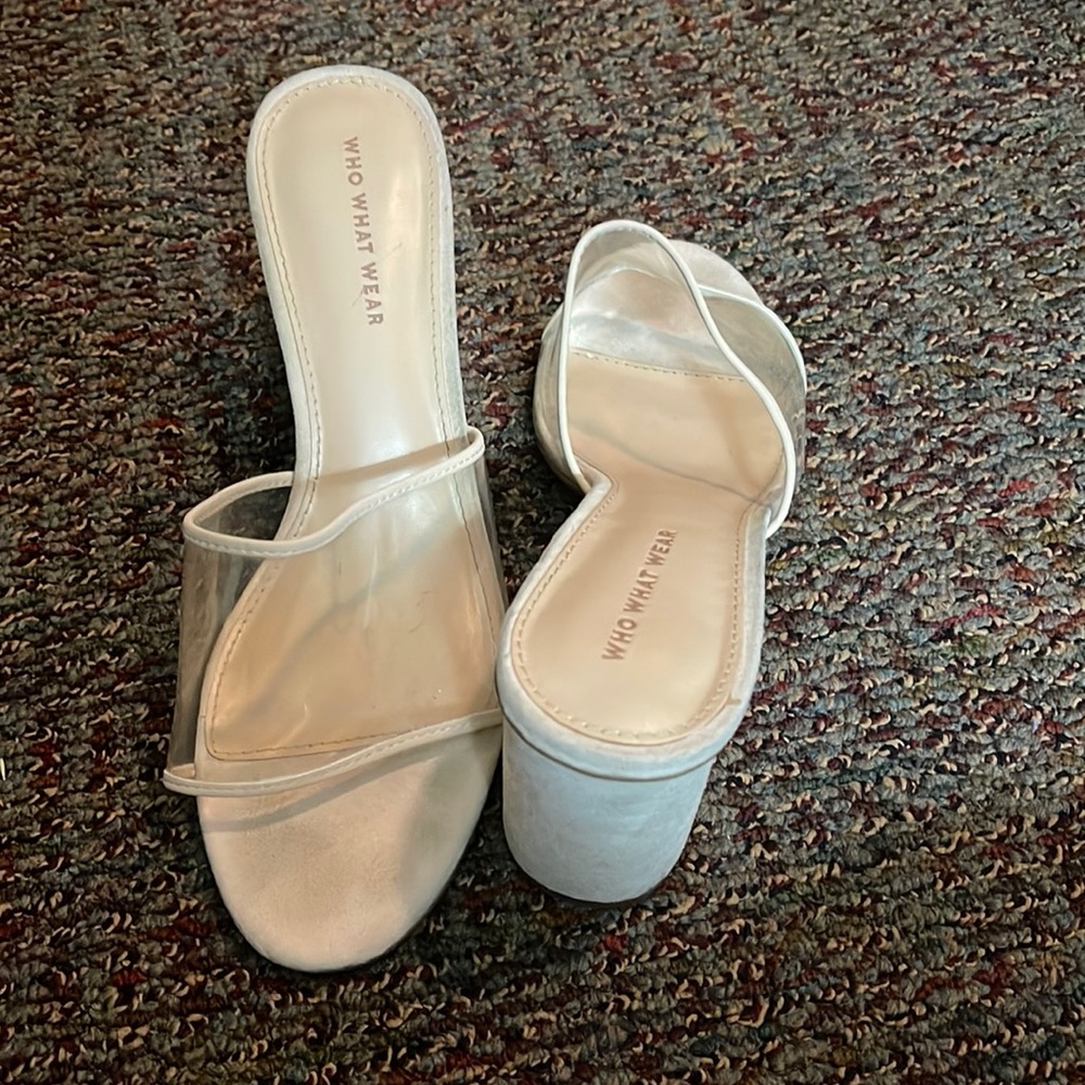 Who what wear tan block heel